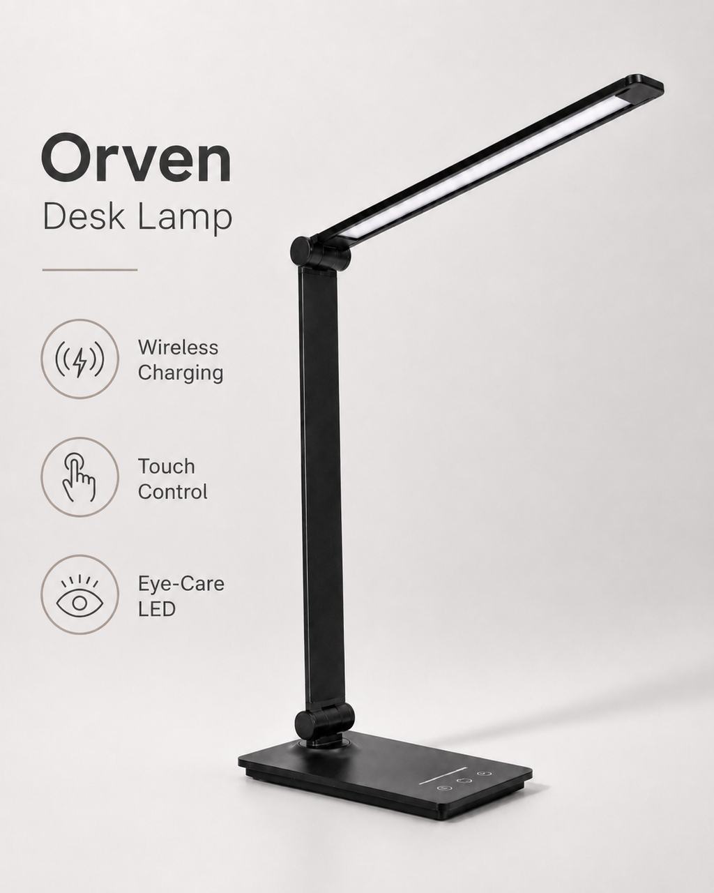 Meren Desk Lamp - Led Wireless Charge Learning Desk Lamp Usb Eye Protection Desk Lamp