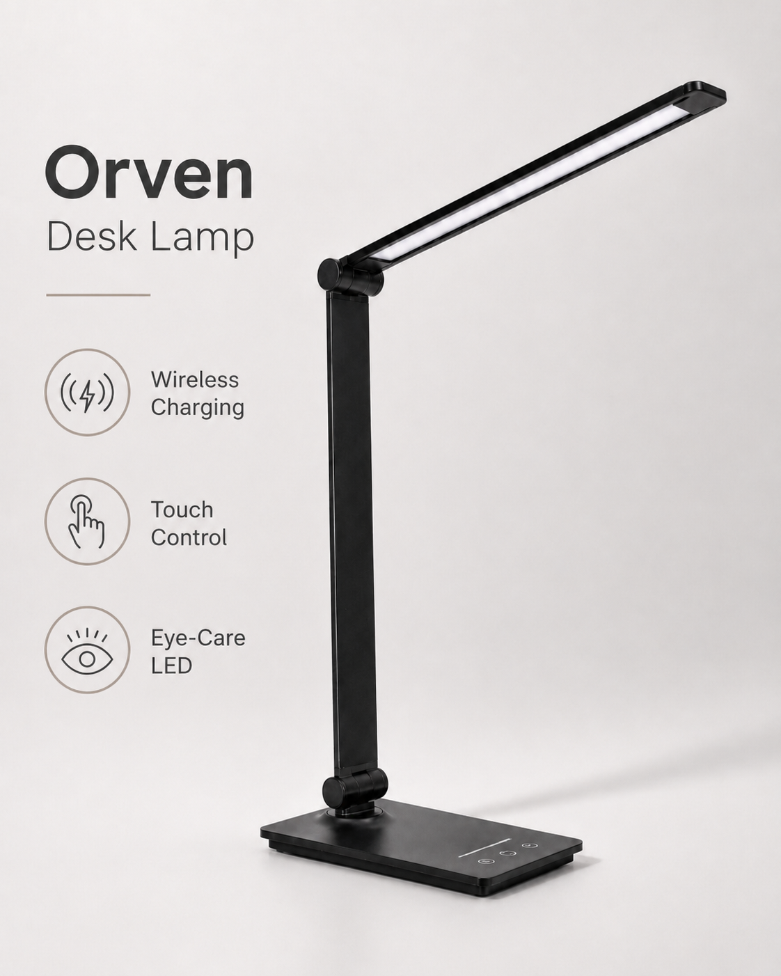 Meren Desk Lamp - Led Wireless Charge Learning Desk Lamp Usb Eye Protection Desk Lamp