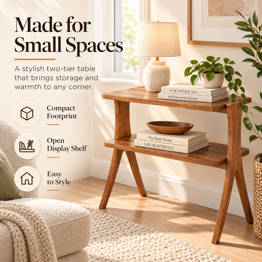 Meren Wood Accent Stand