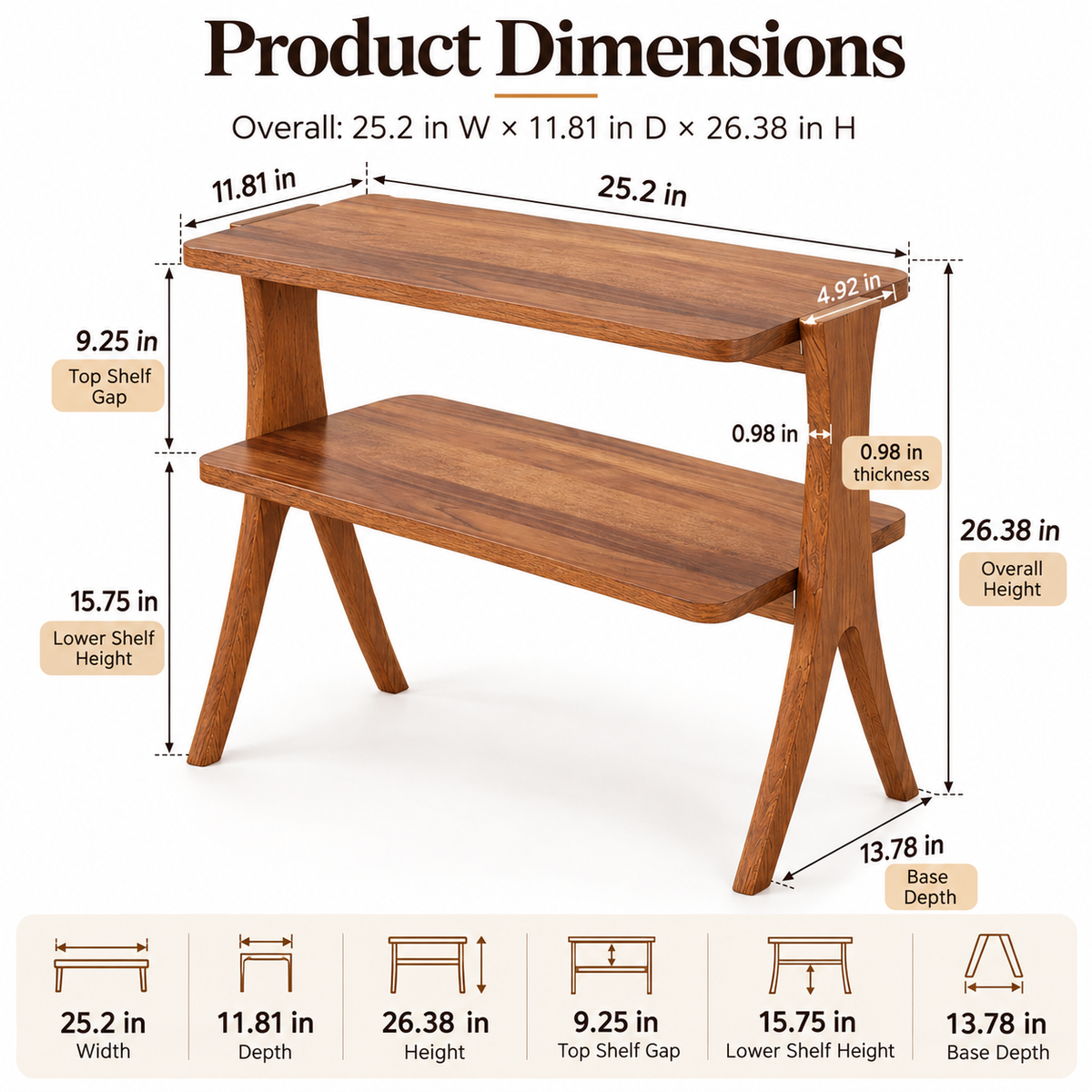 Meren Wood Accent Stand