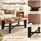 Meren Modern Walnut Coffee Table