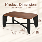 Meren Modern Walnut Coffee Table